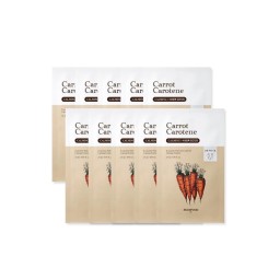 SKINFOOD Carrot Carotene Daily Calming Sheet Mask  قناع ورقي بمستخلص الكاروتين والجزر من سكنفود - 10 Sheet Mask