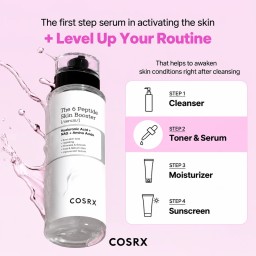 COSRX the 6 peptide skin booster hyaluronic acid + NGA + Amino acids معالج البشرة بالببتيدات والهايلرونك اسد والاحماض الامينية من كوزركس - 150 Ml
