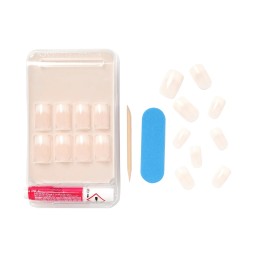 KISS Nude Revolutioary Natural Nails 28 Nails Glue Included KAN03 (French Nude
Cashmere)
