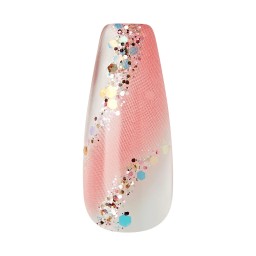 KISS Gel Fantasy Jelly 28 Nails Glue Included FJ11 (Jelly Cat)