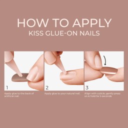 KISS Bare But Better Premium 30 Nails Glue Included BNP02(Spicy)