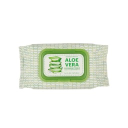 NATURE REPUBLIC Soothing & Moisture Aloe Vera Cleansing Tissue مناديل تنظيف الوجه بالالوفيرا من نيجر ريببلك