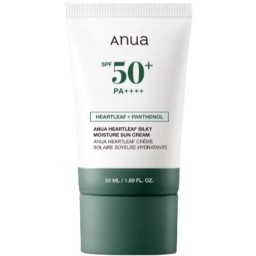 ANUA 50 + PA++++ Heartleaf + panthenol Silky Moisture Sun Cream كريم الحماية من الشمس بعشبة الهارتليف والبانثينول من انوا