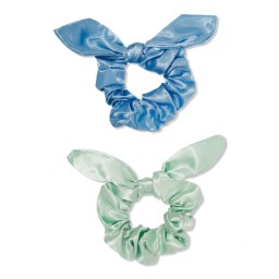 SWEET AND SHIMMER satin hair ties 2 count