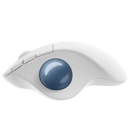ماوس لوجيتك ERGO M575S اللاسلكي بتقنية Trackball – أوف وايت Logitech ERGO M575S Wireless Trackball Mouse – Off-White + Blue Ball