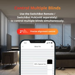 متحكم ستائر افقية سمارت SwitchBot Blind Tilt Motorized & Solar Powered Smart Electric Blinds SwitchBot Blind Tilt Motorized & Solar Powered Smart Electric Blinds