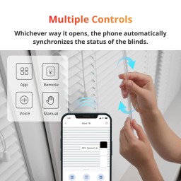 متحكم ستائر افقية سمارت SwitchBot Blind Tilt Motorized & Solar Powered Smart Electric Blinds SwitchBot Blind Tilt Motorized & Solar Powered Smart Electric Blinds