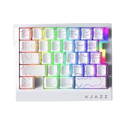 لوحة مفاتيح الألعاب الميكانيكية السلكية AJAZZ AK029 – تصميم مدمج (إطارات بيضاء) AJAZZ AK029 Wired Mechanical Gaming Keyboard – Compact Layout (White Contours)