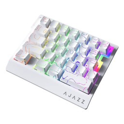 لوحة مفاتيح الألعاب الميكانيكية السلكية AJAZZ AK029 – تصميم مدمج (إطارات بيضاء) AJAZZ AK029 Wired Mechanical Gaming Keyboard – Compact Layout (White Contours)