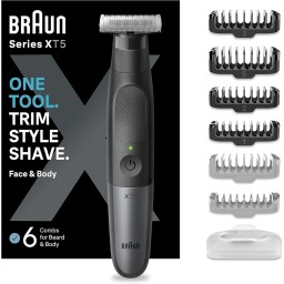 ماكينة حلاقة وتشذيب براون أصلية سيرياس XT5 للجسم والوجه - موديل XT5200 (Braun All-in-One Series XT5 - Braun All in one Series XT5 XT 5200 B&F