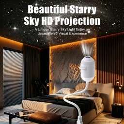 جهاز إضاءة وعرض النجوم الديكوري G303 (Starry Sky Projector) - مع 24 فيلم شرائح متغيرة G303 Starry Sky Ambient Projection Nightlight – 24 Interchangeable Theme Films