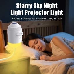 جهاز إضاءة وعرض النجوم الديكوري G303 (Starry Sky Projector) - مع 24 فيلم شرائح متغيرة G303 Starry Sky Ambient Projection Nightlight – 24 Interchangeable Theme Films