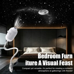 جهاز إضاءة وعرض النجوم الديكوري G303 (Starry Sky Projector) - مع 24 فيلم شرائح متغيرة G303 Starry Sky Ambient Projection Nightlight – 24 Interchangeable Theme Films