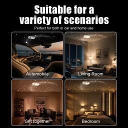 جهاز إضاءة وعرض النجوم الديكوري G303 (Starry Sky Projector) - مع 24 فيلم شرائح متغيرة G303 Starry Sky Ambient Projection Nightlight – 24 Interchangeable Theme Films
