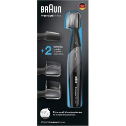 ماكينة براون الدقيقة لتحديد وتشذيب شعر الوجه والتفاصيل - موديل PT5010 Braun Precision Trimmer PT5010