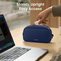 تومتوك - حقيبة ملحقات إلكترونية Light-T12 سعة 1 لتر - ازرق غامق Tomtoc Light-T12 Electronic Accessory Pouch 1L Navy Blue