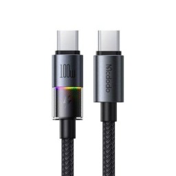 MC USB-C to USB-C Cable 100 W with 7 Colorful Lights 1.2m MC USB-C to USB-C Cable 100 W with 7 Colorful Lights 1.2m