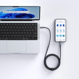 MC USB-C to USB-C Cable 100 W with 7 Colorful Lights 1.2m MC USB-C to USB-C Cable 100 W with 7 Colorful Lights 1.2m