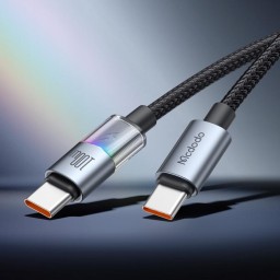 MC USB-C to USB-C Cable 100 W with 7 Colorful Lights 1.2m MC USB-C to USB-C Cable 100 W with 7 Colorful Lights 1.2m
