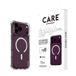 كفر بانزر شفاف MagSafe باللون الأبيض لهاتف Apple iPhone 18 Pro Max / 17 Pro MAX Panzer CARE Fashionable Case Samba Transparent w. White MagSafe for iPhone 18 Pro Max / 17 Pro MAX