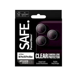 واقي عدسات بانزر الكاميرا الشفاف Panzer SAFE لهاتف Apple iPhone 18 Pro / Pro Max Panzer SAFE Apple iPhone 18 Pro/Pro Max Hoops Transparent Camera Lens Protector