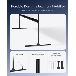 انكر - نيبولا - شاشة عرض سينمائي بحجم 100 بوصة Anker Nebula 100-Inch Outdoor Projector Screen with Stand