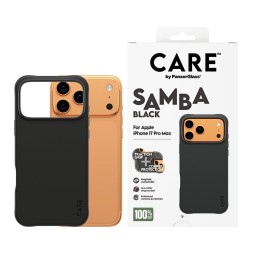 كفر عصري بلون سامبا الأسود مع دعم MagSafe للايفون 17 برو ماكس CARE by PanzerGlass® Fashionable Case Samba Black w. MagSafe iPhone 17 Pro Max