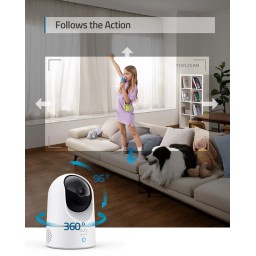 انكر - يوفي - كاميرا مراقبة داخلية E220 - ابيض Anker Eufy Indoor Cam 2K Pan & Tilt