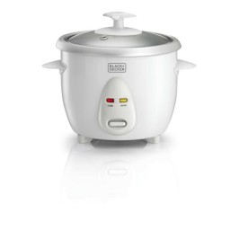 جهاز طبخ الأرز من بلاك+ديكر RC650-B5 حجم 0.6 لتر قوة 350 واط باللون الابيض Black&Decker RC650-B5 Rice Cooker 350W 0.6L white