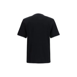 تيشيرت رجالي برونيلو كوتشينيلي قطني أسود بتفاصيل متباينة Brunello Cucinelli Men's Cotton T-Shirt – Black