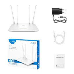 راوتر Cudy WR300S لاسلكي N300 بسرعة 300Mbps Cudy WR300S 300Mbps Multi-Mode Wi-Fi Router