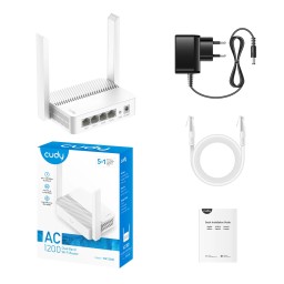راوتر Cudy WR1200E ثنائي النطاق AC1200 بتقنية Wi-Fi 5 Cudy WR1200E AC1200 Dual-Band Wi-Fi 5 Router