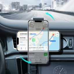 حامل وشاحن لاسلكي للسيارة ESR MagSafe HaloLock للوحة القيادة مع ذراع تثبيت منخفض البروز ESR MagSafe HaloLock Dashboard Wireless Car Charger Holder with Low-Profile Mounting Arm