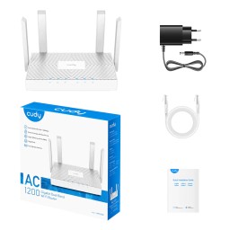 راوتر Cudy WR1300E AC1200 ثنائي النطاق جيجابت Cudy WR1300E AC1200 Dual-Band Gigabit Wi-Fi Router