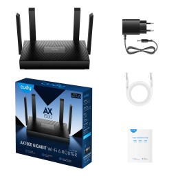 راوتر Cudy WR1500 AX1500 بتقنية Wi-Fi 6 ثنائي النطاق Cudy WR1500 AX1500 Mesh Wi-Fi 6 Dual-Band Gigabit Router