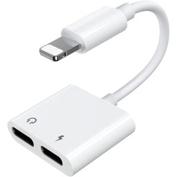 تحويلة ايفون الى سماعات  وشحن lightning adapter