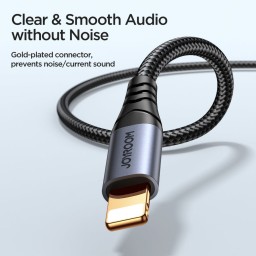 تحويلة جوي روم كيبل الى ايفون joyroom Aux Audio cable to iphone SY-A06