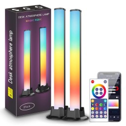 أعمدة إضاءة الألعاب الذكية المحيطية Magic RGBIC من كوزواي (بكج قطعتين) Cosoway Smart Desk Atmosphere Lamp - Magic RGBIC Light Bars (2-Pack)