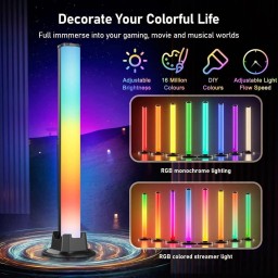 أعمدة إضاءة الألعاب الذكية المحيطية Magic RGBIC من كوزواي (بكج قطعتين) Cosoway Smart Desk Atmosphere Lamp - Magic RGBIC Light Bars (2-Pack)