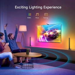 أعمدة إضاءة الألعاب الذكية المحيطية Magic RGBIC من كوزواي (بكج قطعتين) Cosoway Smart Desk Atmosphere Lamp - Magic RGBIC Light Bars (2-Pack)