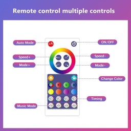 خطوط إضاءة جدارية ذكية Smart LED Light Lines (بكج 9 قطع) Smart Wall Light Lines DIY-P24 (9 Light Bars + 9 Connectors) - RGB Music Sync & Voice Control