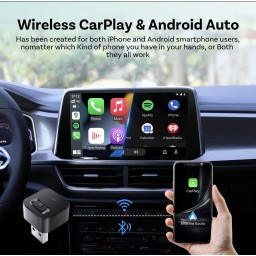 محول OTTOCAST Mini Dot Cube اللاسلكي CarPlay Android Auto 2 في 1 USB AI للسيارة OTTOCAST Mini Dot Cube Wireless CarPlay Android Auto Adapter 2 in 1 USB AI Car