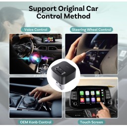 محول OTTOCAST Mini Dot Cube اللاسلكي CarPlay Android Auto 2 في 1 USB AI للسيارة OTTOCAST Mini Dot Cube Wireless CarPlay Android Auto Adapter 2 in 1 USB AI Car