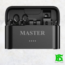 مايكروفون ماستر ميني برو اللاسلكي Master MINI PRO Wireless Microphone Noise Cancellation with Lightning, USB-C & AUX Adapters