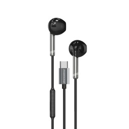 RR سماعات أذن USB-C داخل الأذن مع DAC Instant Plug & Play RR USB-C In-Ear Earphones with DAC Instant Plug & Play Black+Grey
