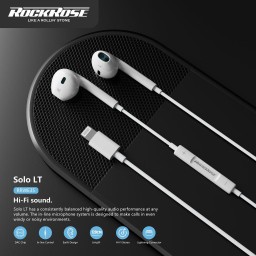 سماعة أذن iPhone RR Solo LT – Lightning – أبيض RR Solo LT Lightning In-Ear Earphones White