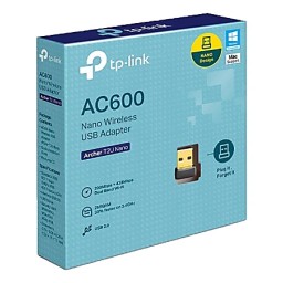 محول TP-Link Archer T2U Nano AC600 لاسلكي USB ثنائي النطاق TP-Link Archer T2U Nano AC600 Wireless Dual Band USB Adapter