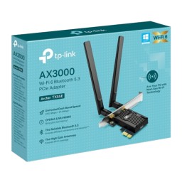 محول TP-Link Archer TX55E AX3000 Wi-Fi 6 مع Bluetooth 5.3 بتقنية PCIe TP-Link Archer TX55E AX3000 Wi-Fi 6 Bluetooth 5.3 PCIe Adapter