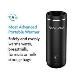 جهاز تسخين زجاجات محمول Baby Brezza SuperFast - أسود Baby Brezza SuperFast Portable Bottle Warmer - Black