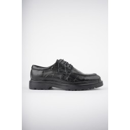 حذاء رجالي Muggo NORMAN كاجوال كلاسيكي من الجلد الطبيعي أسود Muggo NORMAN Men's Casual Classic Genuine Leather Orthopedic Shoes - Black